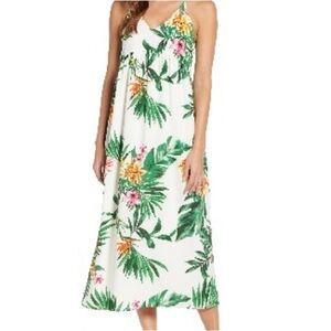 Gibson White Floral Dress NWOT Size M